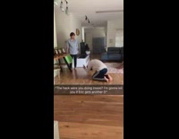 Mom scolds son for siblings bad grade