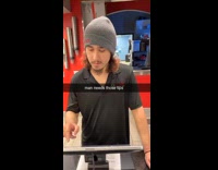 Guy skit about tipping on ipad