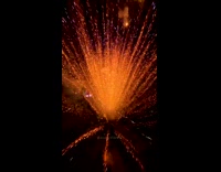 Collab PubityPets - Drone Hover Around Fireworks Explosion at Night