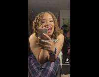 Little girl reacts to woman removing teeth strip