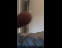 Penny lands upright top of white door 