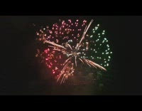 Colorful fireworks show night time 