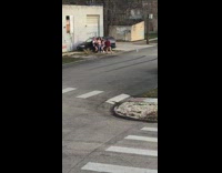 Minivan music video shirtless guy driveway flannel