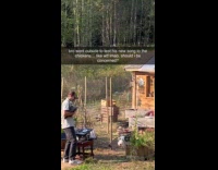 Collab PubityPets - Man Mixes Music In Front of Chickens