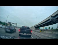 Man casually cross from the middle highway