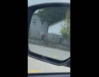 Collab IITW - Red sweater girl parking lot wall mirror