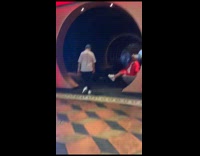 Man fell down on the water tub