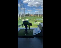Guy lets go of golf club fail 