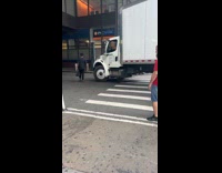 Collab WINY - Man mad at truck driver blocking crossing 