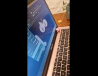 Woman drawing penises on powerpoint instead of studying