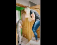 Mom and daughter prank for dad goes wrong 
