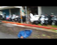 Aftermath of typhoon Kong-rey in Taipei City