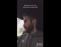 Collab BitchIG2 - Guy takes deep breathe and gets out of car 