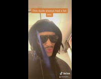 Guy runs from school shooter face filter 