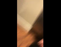 Girl eats red jello shot off floor