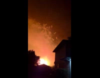 Submitter watching fireworks and saw explosion