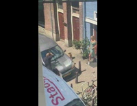 Girl green dress white tag still on