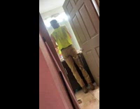 Kitten climbs guy in bathroom shaving 