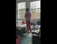 Woman picture goodies couch white blanket