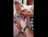 Baby boy spits throws up bed fail 