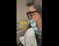 Guy looks at xray tells girl she has a spooky skeleton