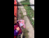 Collab Clips MPUGC - Squirrel pops out from trash bin scaring kid 