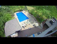 Cart wheel broke keg fall in pool