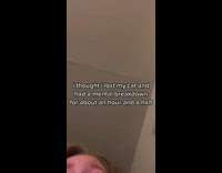 Girl thought she lost her cat hiding in couch