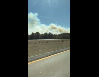 Submitter films wild fire from Pine Barrens