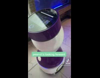 Robot server tells customer to get out of the way