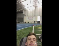 Guy lays back comments on track runners