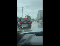 Collab winy - Man open car door pee on the road