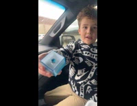 Son surprises mother with blue diamond ring