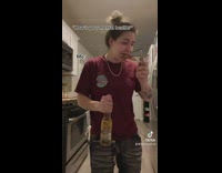 Woman does tiktok trend of mental health breakdown