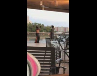 Shirtless guy music video skull mask