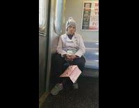 woman asleep with booger coming out of nose