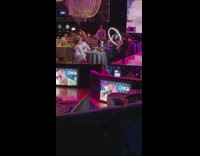 Waiter uses ring light two ladies purple 