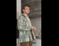 Guy prepares sausages 