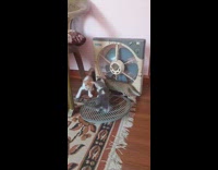 3 kittens play with electric fan 