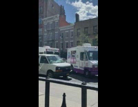 Ice Cream Truck Driver Blocks Traffic to Yell 