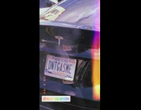 Custom license plate on tesla DNTGASME