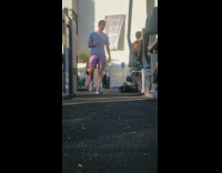 Collab Kook Of The Day - Lady at outdoor gym dances 