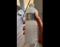 Water from plastic bottle instantly freezes