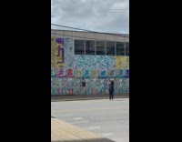 girl pose ballerina mural wall