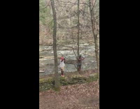Shirtless guy Thor hammer red hat 