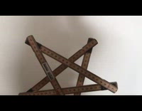 Triangle ruler karate chop star figure