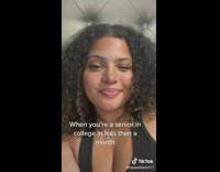 Girl doesnt want to be college senior