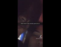 Firework hits couple cart taking video 