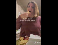 Woman cuts carbs in half 