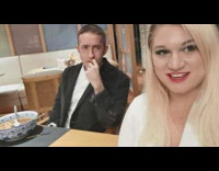 Woman says pickup line to boyfriend 